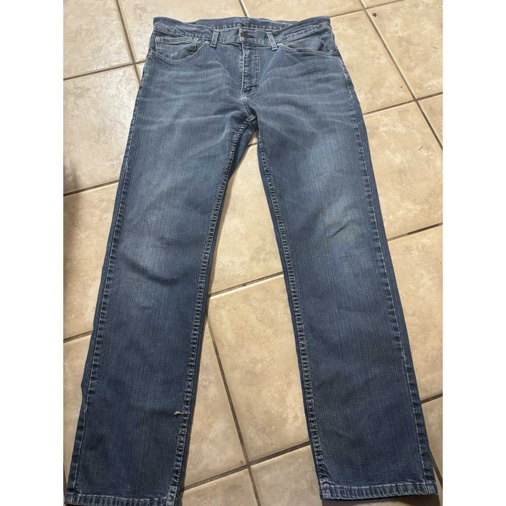 Levi's Men's 559 Denim Blue Jeans 34x32 Whiskered Straight Leg